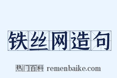 铁丝网造句是什么意思的图片